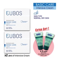 EUBOS Face Cream Jar 100ml x2 FREE Sensitive Hand Cream 25mlx2