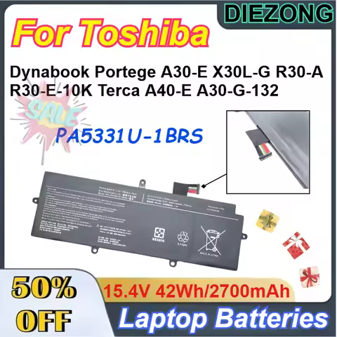 15.4V 42Wh/2700mAh PA5331U-1BRS Laptop Battery for Toshiba Dynabook Portege A30-E X30L-G R30-A R30-E