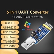 DS99 USB CONVERTER SERIAL UART TTL 5V RS232 RS485 6 IN ONE CP2102 WITH DTR