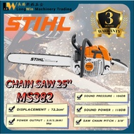 STIHL MS382 25" Chain Saw Gasoline Design 100% Original Mesin Potong Pokok(GERMANY)