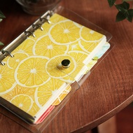 Techo A5 A6 PVC Transparent Soft Cover Ring Planner Loose Leaf Notebook Binder 6Holes