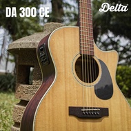 DELTA DA300CE SB Solid Top Acoustic Guitar With Tuner EQ Gitar Akustik