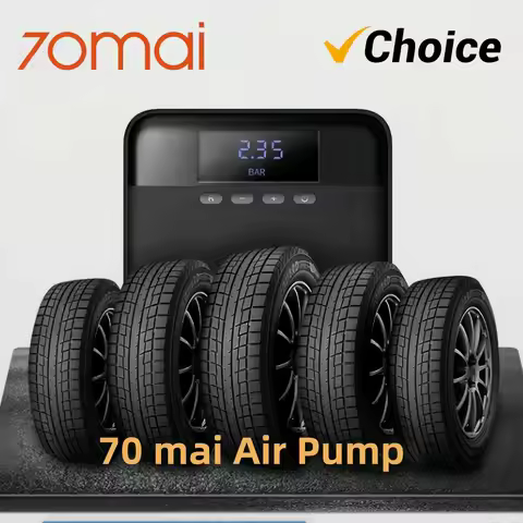 Original 70mai Portable Air Compressor Tire Inflator Air Pump for Car Tires DC 12V Tire Pump Preset 