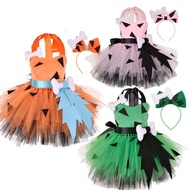Toddler Kids Caveman Costume Girls Halloween Dog Bones Historical Cavegirl Dress Princess Outfits