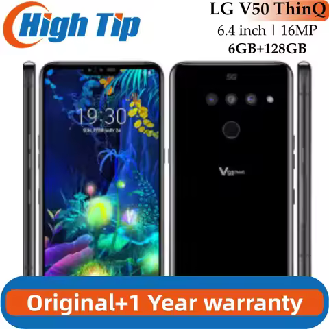 Unlocked Original LG V50 ThinQ 4G LTE 5G Cell Phone 6.4' 6GB RAM 128GB ROM Dual Front Triple Fingerp