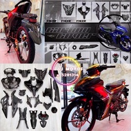 Y16ZR CARBON INNER COVER SET ( 15 PARTS ) VISOR HANDLE FRONT PANEL HORN ENGINE MUFFLER REAR FENDER H