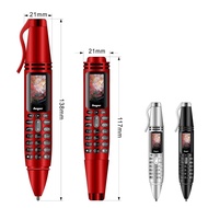 AK7 Creative Unique Mini Pocket Flashlight Pen Phone Mini Bluetooth Dial Small Phone