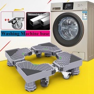 Movable Washing Machine Rack Move Fridge Stand Adjustable Length And Reinforced With Lock Wheels Universal Pad Base Bracket Roller Moving Casters Refrigerator Bracket