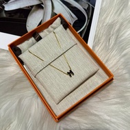 全新 愛馬仕 mini pop H 小H項鍊 黑金