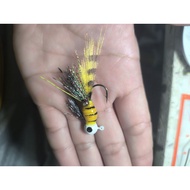 1pc/6g,bumblebee,Tenkara,carbon-steel-hook, harvestluretenkara,bait,lure,
