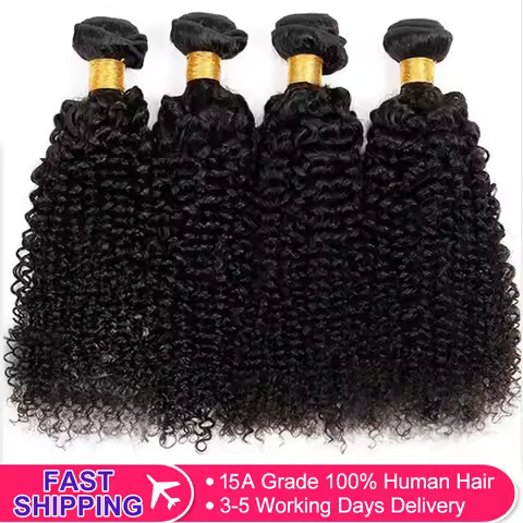Best Afro Kinky Curly Hair 1/ 3 / 4 Bundles Deal Raw Virgin Indian Hair Bundles Isee Hair Weave Exte
