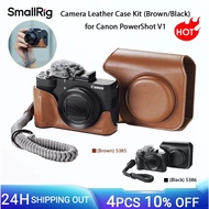 SmallRig PowerShot V1 Camera Leather Case Kit for Canon PowerShot V1, with Wrist Stra & Furry Windsc