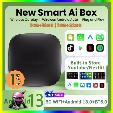 Carplay AI Box Android 13 Wireless Android Auto For Youtube Netflix Toyota Mazda Hyundai Haval GMC F