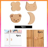 [Kloware2] 4Pcs Wooden Cabinet Knobs Nursery Drawer Handles, Boho, Furniture Handle Dresser Pulls Cupboard Pull Handles for Door Dresser