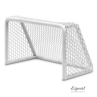 ESPOIR1 Mini Soccer Goal, Stainless Steel Frame White Aquarium Soccer Goal, Durable 11*6.5*6cm Minia