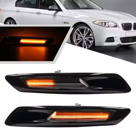 2X LED Sequential Fender Indicator Side Marker Blinker Turn Signal Lights For BMW 5 Series F10 F11 5