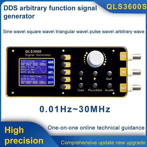 DDS Function Generator Frequency Signal Generator 2.4-inch TFT LCD High Precision Arbitrary Waveform