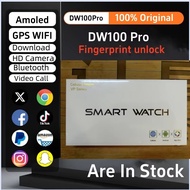 DW100 Pro Smart Watch 2.29inch Amoled Fingerprint unlock Smartwatch With Rotary Camera GPS Positioni
