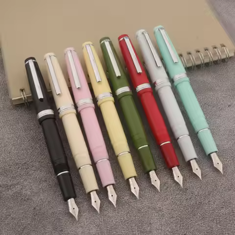 Luxury Jinhao 82 Fountain Pen Transparency Acrylic Pen Spin Golden EF F Nib Business Office School S