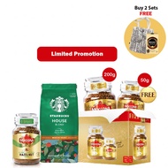Moccona Classic Medium Roast Freeze Dried 5 Instant Coffee 200g FREE 50g + Starbucks Medium + Moccon