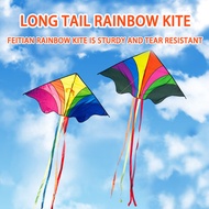 Long Tail Rainbow Kite Outdoor Kites Flying Toys Kite For Children Kids with kite string