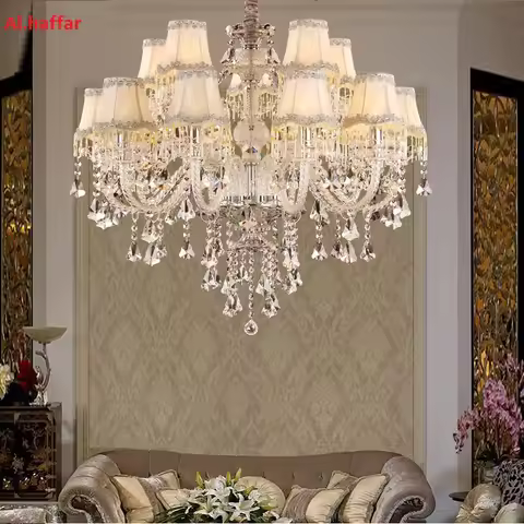 Traditional K9 Crystal Chandelier 6/8/10/15/18 Arm Living Bedroom Modern Lustres De Cristal Lighting