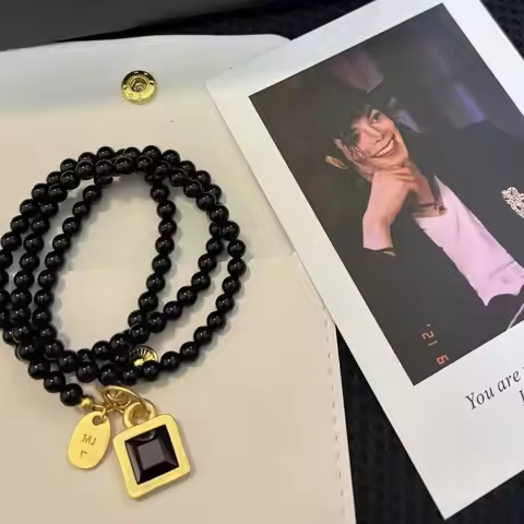 Fashion Megastar Michael Jackson Cosplay Prop MJ Necklace Michael Jackson Souvenir Vintage String Of