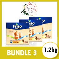 [BUNDLE OF 3] 1.2kg Friso Gold 3 - (1 ~ 3 years ) ★MADE IN NETHERLANDS FOR MALAYSIA★ (EXP:FEB 2025)