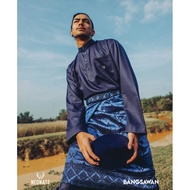 Songket Neonate X Tenun Pahang Diraja - Biru Royal Metalik