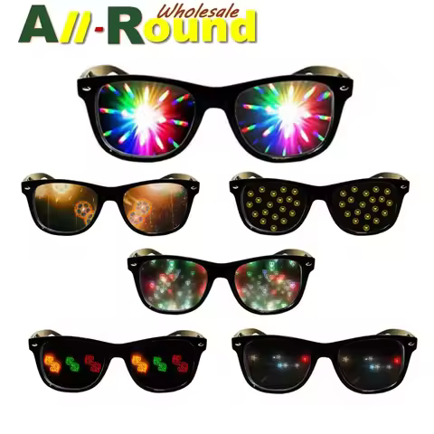 Funny 3D Glasses Love and Star Special Effects 3D Glasses Firework Diffraction Eyewear Mirror Light 