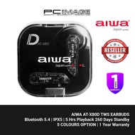 AIWA AT-X80D TWS EARBUDS/IPX5/260DAYS STANDBY/BT5.3/LOW LATENCY/GREEN/RED/PINK/BLACK/WHITE/1YW LATEN