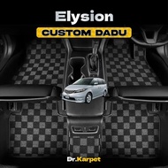 Honda Elysion - Dr Karpet Custom Fit Full Set Dadu Carpet Kereta Anti-Slip 2X Tebal