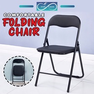 Ergonomic Study Office Folding Chair Foldable Metal Leather Computer Chair Office Meeting Seat
