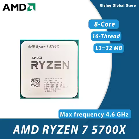 NEW AMD R7 5700X CPU Processor Ryzen 7 5700X Eight-Core sixteen-Thread 4.6 GHz 65W TDP L3=32M Socket