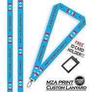 Custom Lanyard PRU 15 Parti Keadilan Rakyat | PKR | + FREE ID Holder