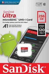 SanDisk A1 120MB/s 256GB 256G Ultra microSD micro SD C10 記憶卡
