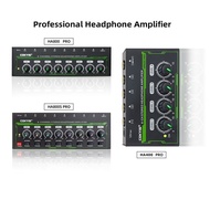 HA400/HA800/HA800S PRO 4/8 CH Stereo Headphone Amplifier 6.3mm Separate Volume Control RGB Light EU