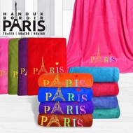Handuk mandi bulu bordir paris 140x70 handuk dewasa handuk mikrofiber handuk mandi dewasa handuk bay