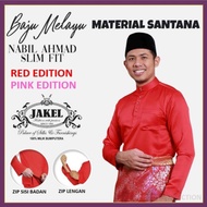 [RED/PINK SET] Baju Melayu Nabil Ahmad 2022 SANTANA by JAKEL Baju Melayu Raya Cekak Musang Slim Fit Free Butang Baju dan Samping
