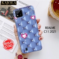 Case Hp Realme C11 2021 - Casing Hp Realme C11 2021 - KAJOLA - Fashion Case Kain Cute - Kesing Realme C11 2021 - Case Realme C11 2021 - Silicon Hp - Kondom Hp - Pelindung Hp - Softcase - Hardcase - Case Handpone - Cover Hp - CASEMURAH - HONTINGA