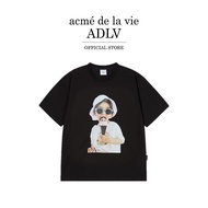 ADLV [acme de la vie] เสื้อยืด Oversize รุ่น Baby Face Icecream Girl Sleeve T-Shirt Black