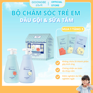 Set Tắm Gội Cao Cấp GOONGBE Kids Wash Duo Set (Gồm Dầu Gội Silky Shampoo 300ml Và Sữa Tắm Mild Body