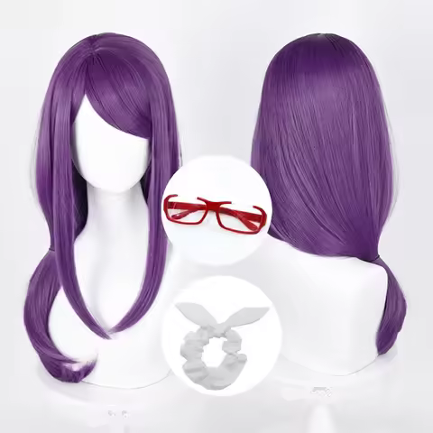 Anime Kamishiro Rize Cosplay Wig Purple Braid Styling Rize Kamishiro Wigs Heat Resistant Synthetic C