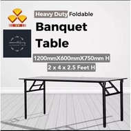2x4 ft 3V heavy duty Foldable Wood Top Banquet Table/ Folding Banquet Table meja banquet