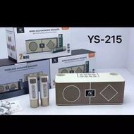 ลำโพงบลูทูธไร้สาย YS-215 แถม ไมค์2ตัว ลำโพงบลูทูธ รองรับ USB/TF-SD card/AUX หลายรูปแบบ ลำโพงบลูทูธแบ