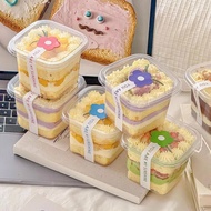 Cake box cake box cake box box cake box Tiramisu Dessert Disposable Soy Milk Packaging box Square Mo
