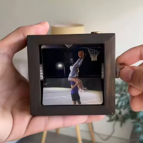 Hand Cranked Flip Book Photo Machine | 8/16 Pictures Dynamic Glowing Photo Album Creative Gift for V