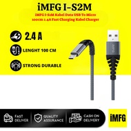 IMFG I-S2M USB To Micro Data Cable 100cm 2.4A Fast Charging Charger Cable