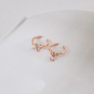 Jewellista ต่างหูEar cuff เงินแท้  Addison  ประดับพลอย CZ   **ต่างหูไม่ต้องเจาะหู**