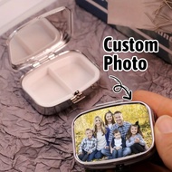 ,, Portable Personalized VV2B Pill Box Customized Travel Picture Pill Box, Photo Gift Mini, Cute Cus